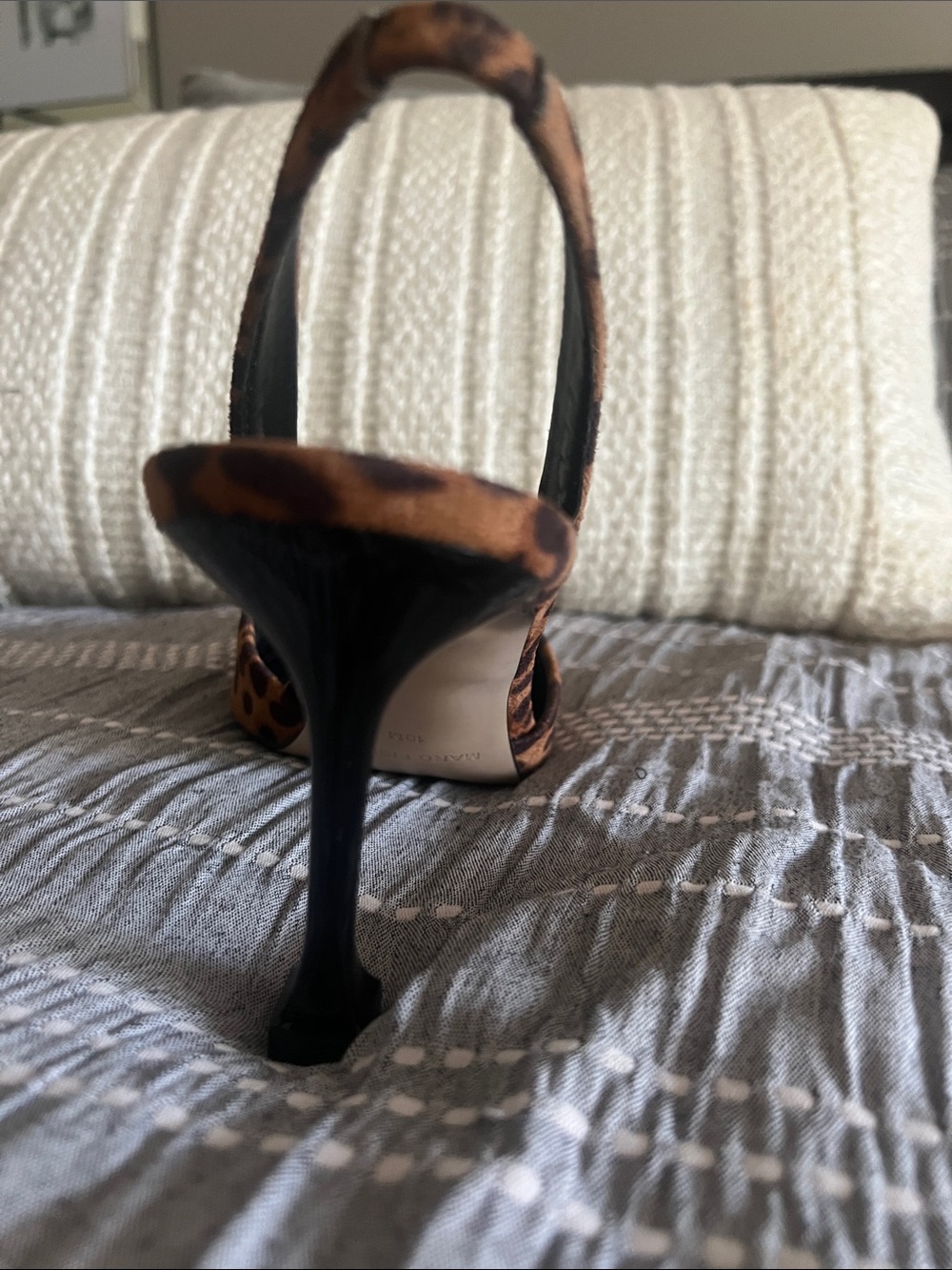 Marc Fisher Leopard-Print Pointed Slingback Pumps in Brown and Black - Picture 3 of 3